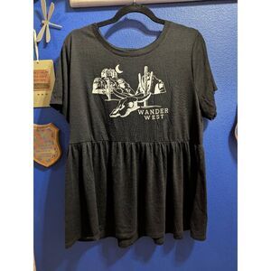 Sz 1 Torrid Babydoll Wander West Top